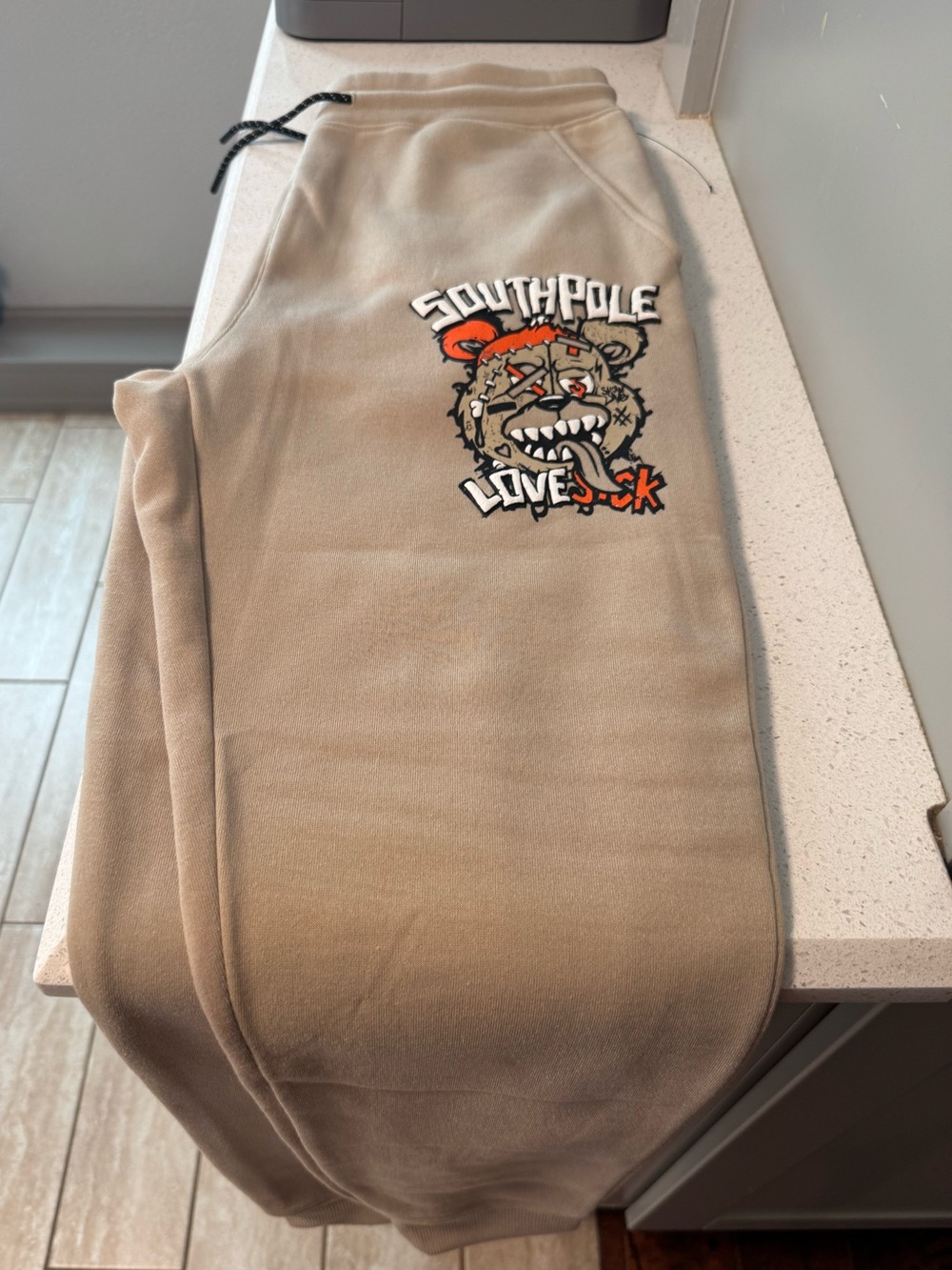 South Pole Lovesick Medium Khaki Joggers